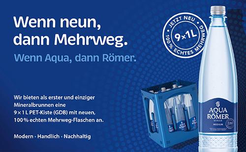 AQUA RÖMER QUELLE - Wenn neun, dann Mehrweg.